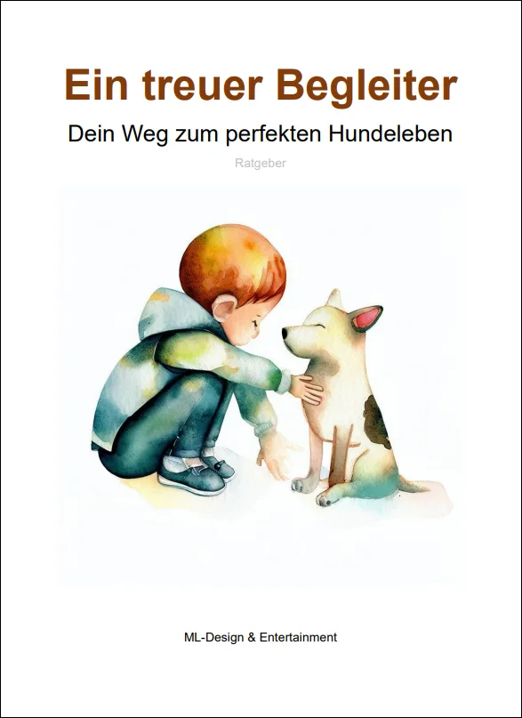 Ein treuer Begleiter Cover mit Kind und Hund Illustration