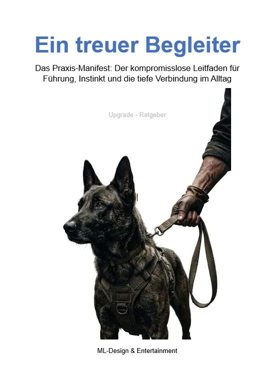 Ein treuer Begleiter Upgrade Cover mit Schäferhund und Hand