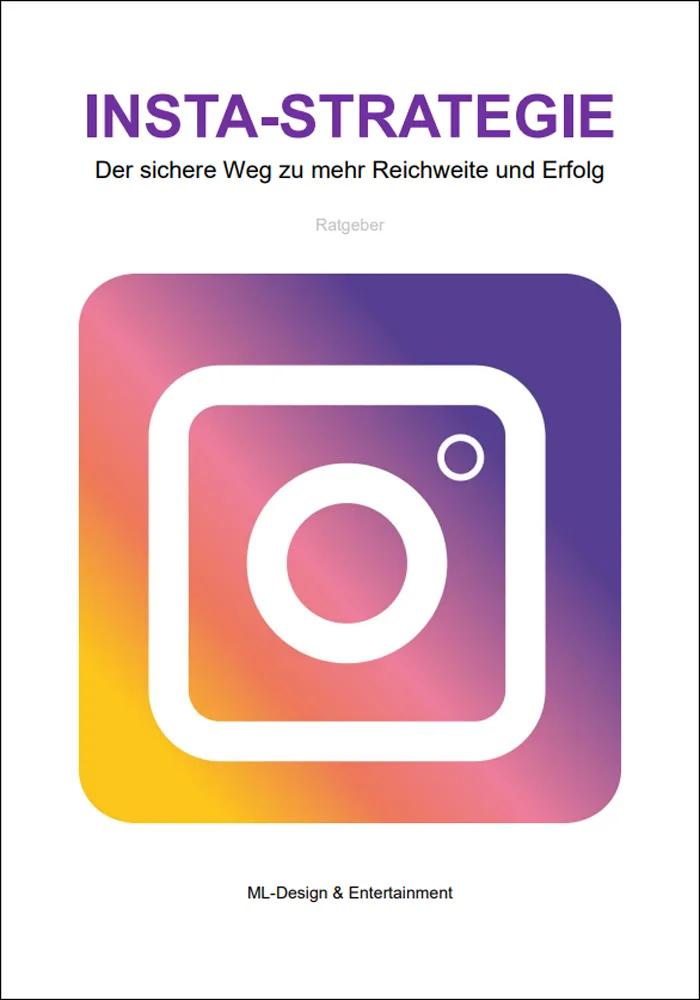 Insta-Strategie Cover mit Instagram Logo Gradient