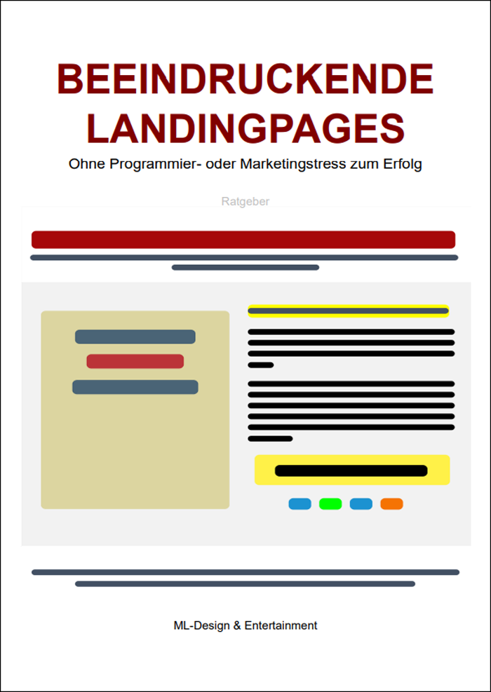 Beeindruckende Landingpages Cover mit Mockup Design