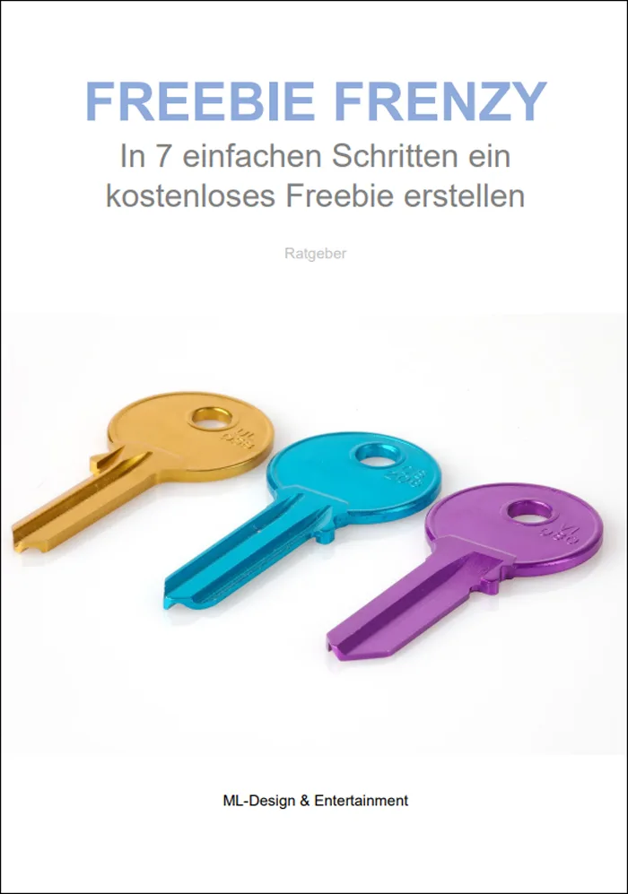 Freebie Frenzy Cover mit farbigen Schlüsseln