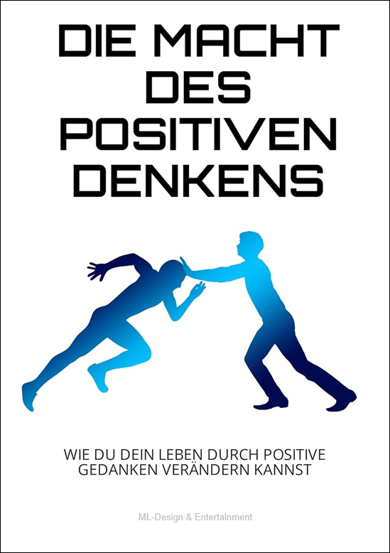Buch-Cover Die Macht des positiven Denkens mit zwei blauen Silhouetten