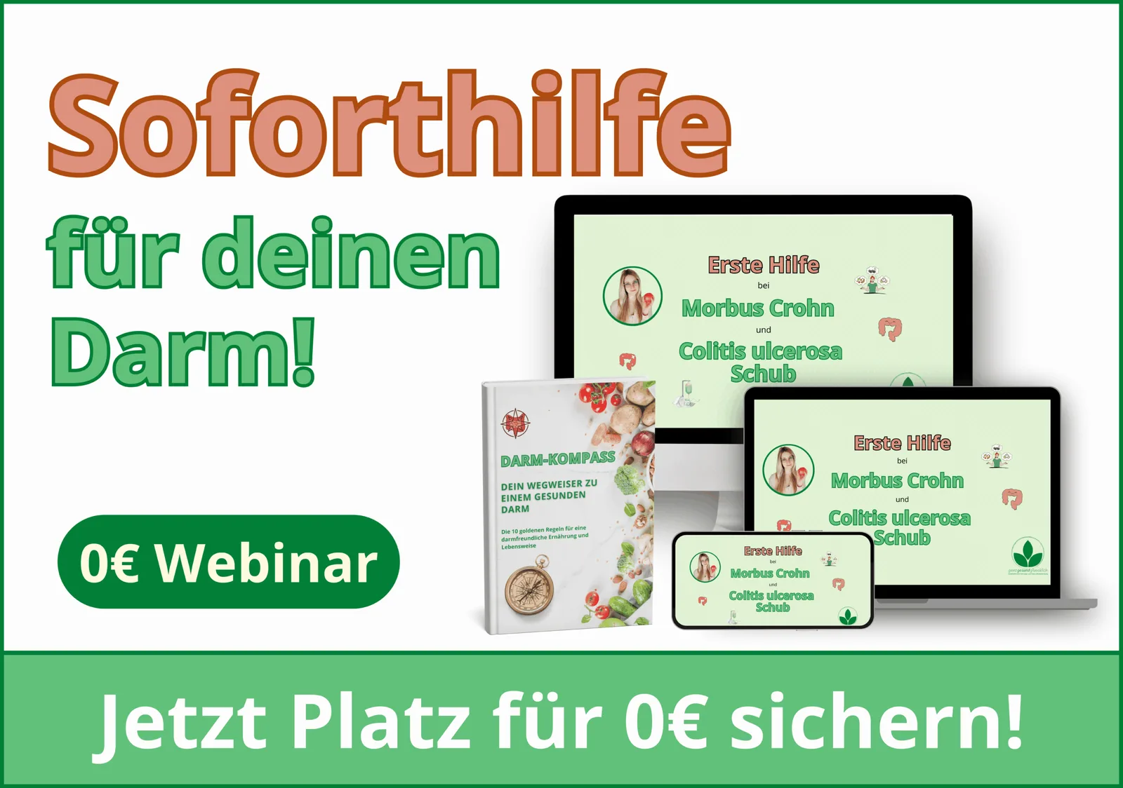 Webinar-Banner: Colitis ulcerosa, Morbus Crohn, Reizdarm