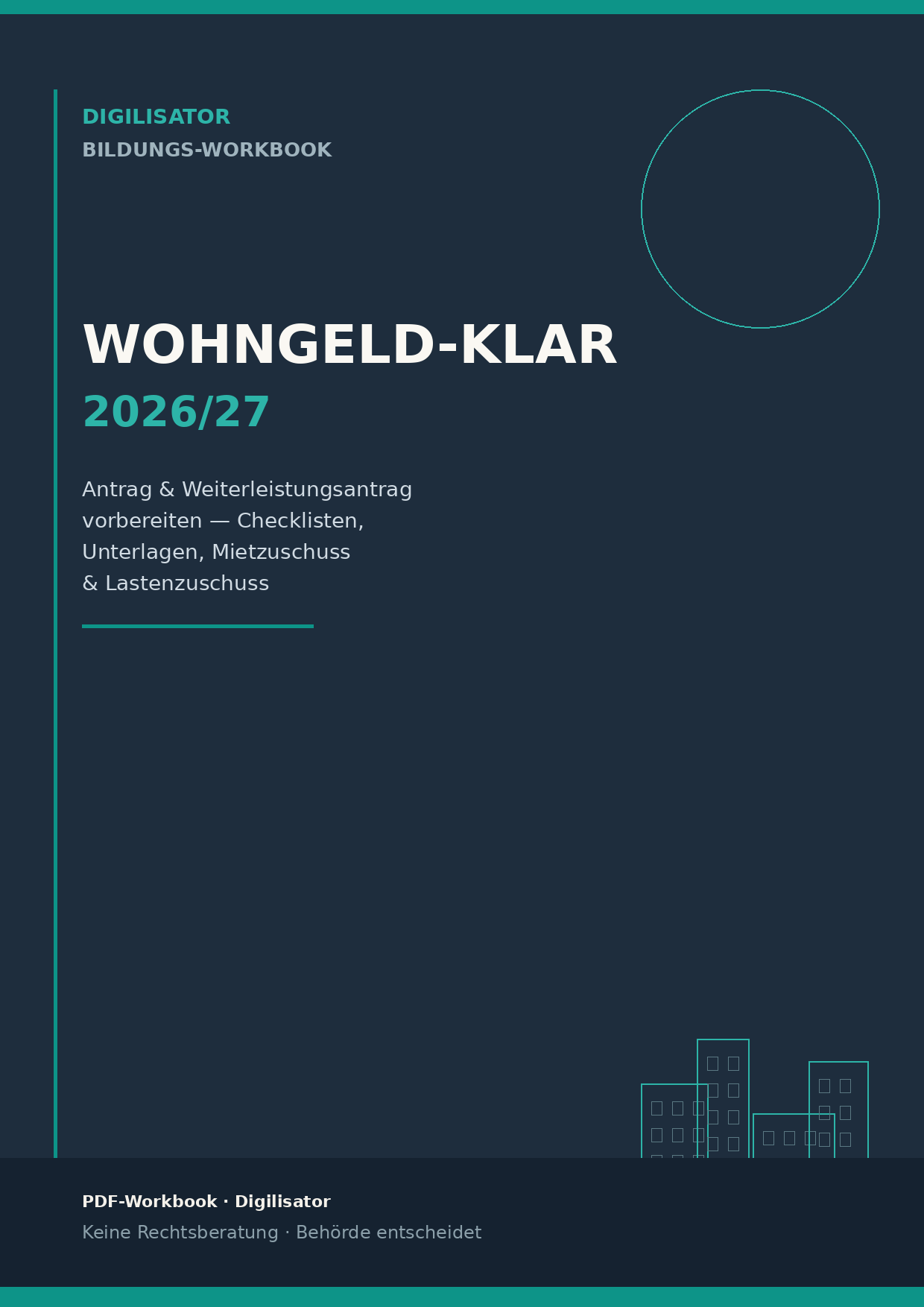 Wohngeld-klar 2026/27 – E-Book zum Wohngeldantrag von Torsten Weiß 1 Cover des E-Books Wohngeld-klar 2026/27 von Digilisator in Großformat