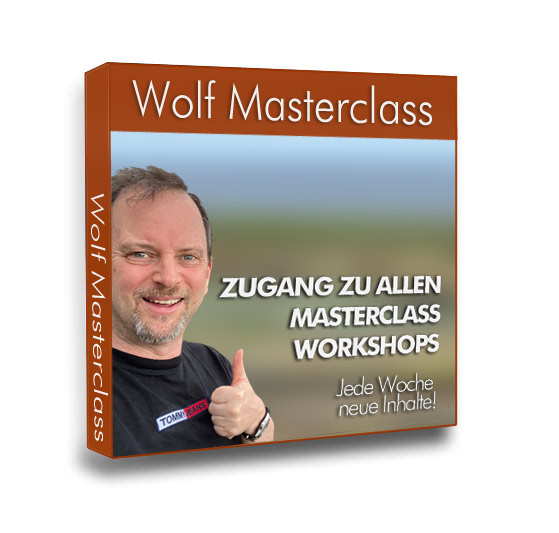 WOLF MASTERCLASS Produktmockup mit allen Workshop-Aufzeichnungen