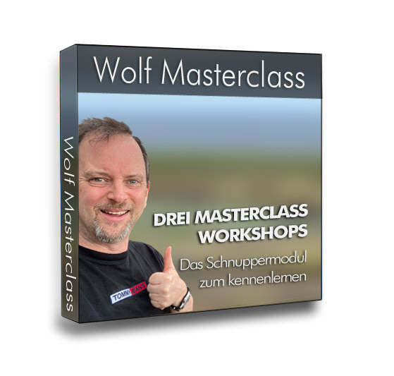 WOLF-Masterclass Schnuppermodul Produktbox mit drei Workshop-Aufzeichnungen