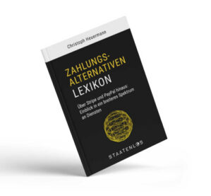 E-Book-Cover Zahlungsalternativen Lexikon von Christoph Heuermann mit goldgelber Kugel-Grafik