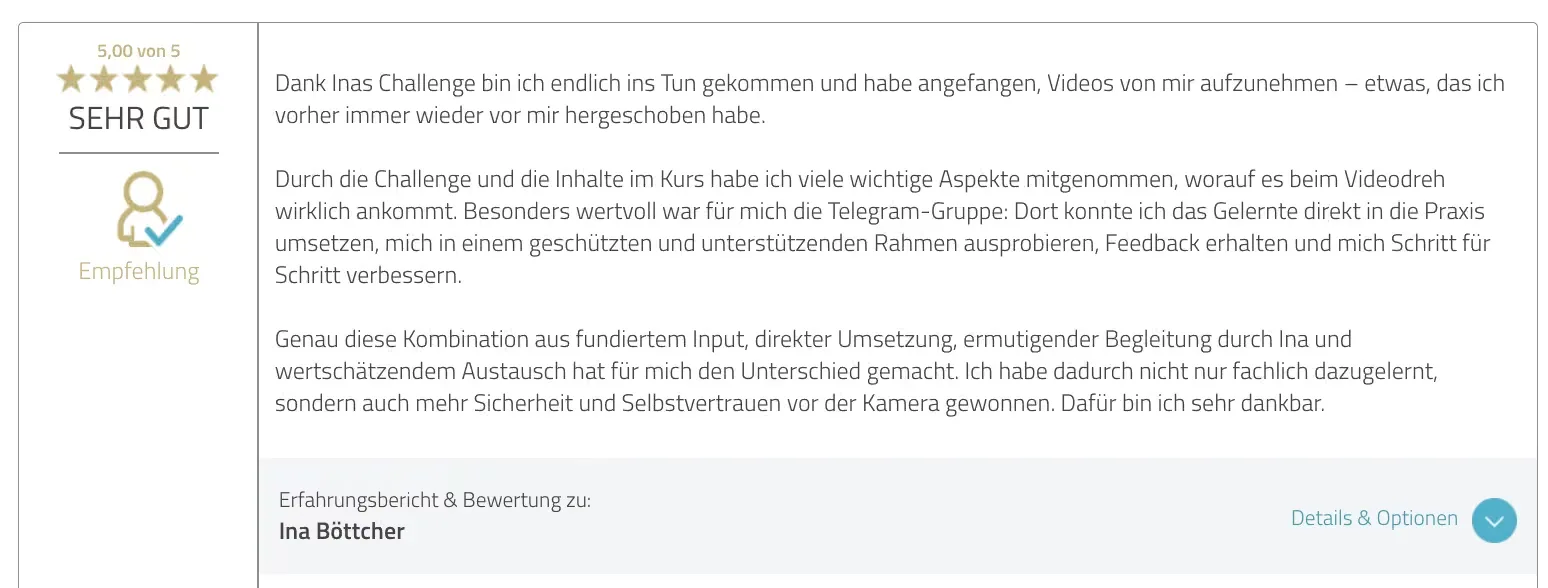 Lernmodule und Inhalte des Zeig dich! Onlinekurses