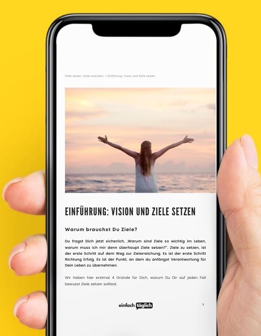 E-Book Mockup Ziele setzen und erreichen von Eugen & Manuel auf Tablet-Display