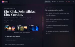 10 Minuten Business Affiliate-System Interface mit Design-Generator und Engine-Check für automatische Content-Erstellung