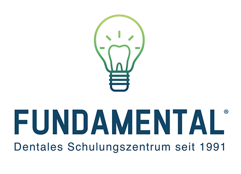 Logo Fundamental - Dentales Schulungszentrum seit 1991 mit Glühbirnen-Symbol