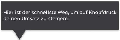 Dunkelgrauer Sprechblase-Banner mit Handlungsaufforderung