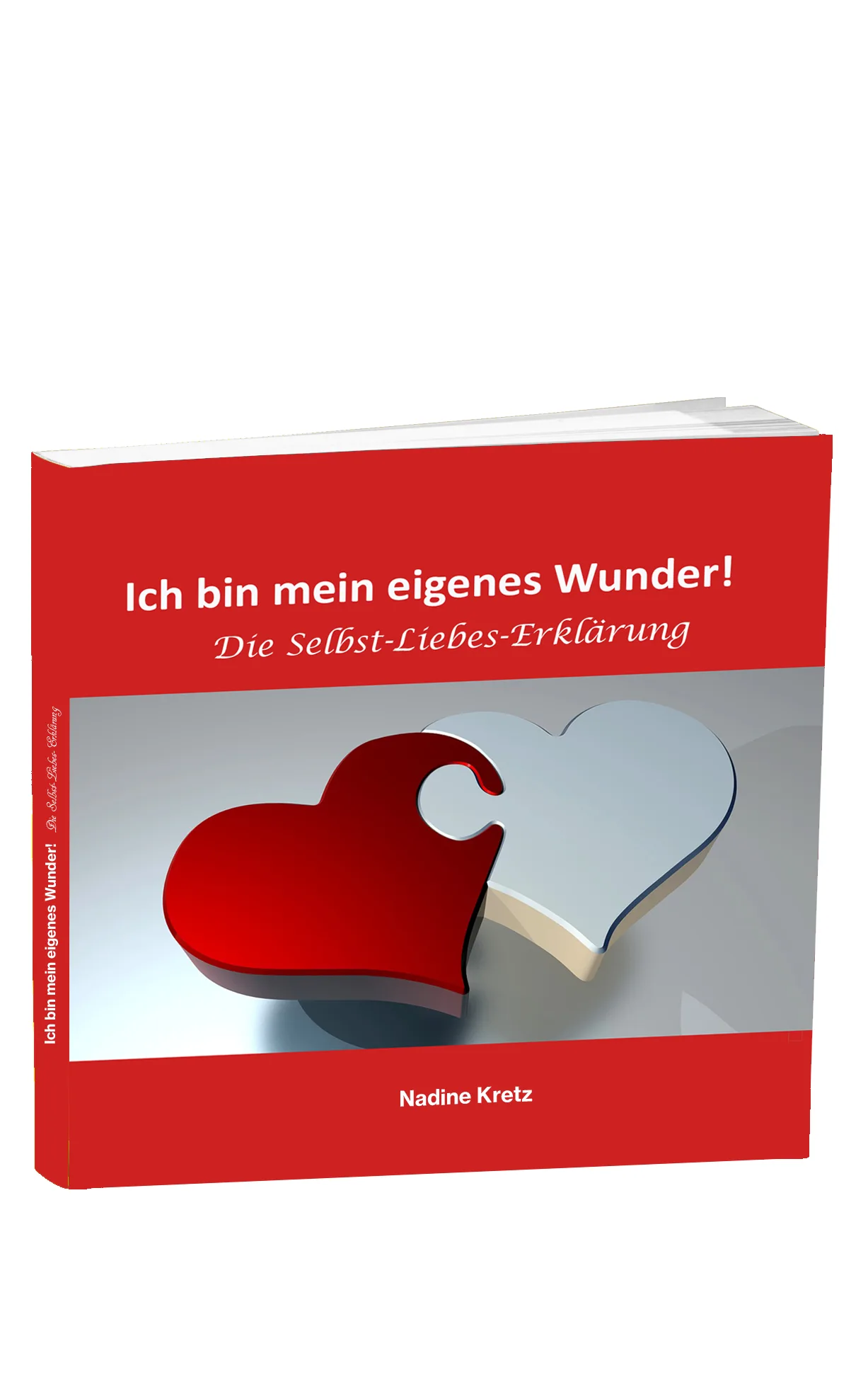 Buchcover Ich bin mein eigenes Wunder mit rotem und grauem Herz-Puzzle