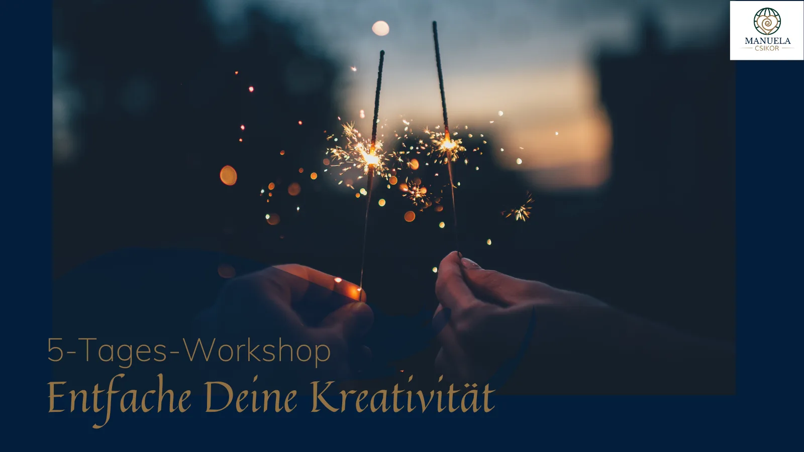Workshop-Mockup für Entfache Deine Kreativität 5-Tage-Kurs von Manuela Csikor