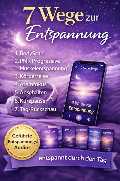 Produktcover 7 Wege zur Entspannung Audiokurs von duftyoga