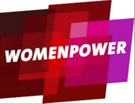 WOMENPOWER Logo in Rot und Magenta