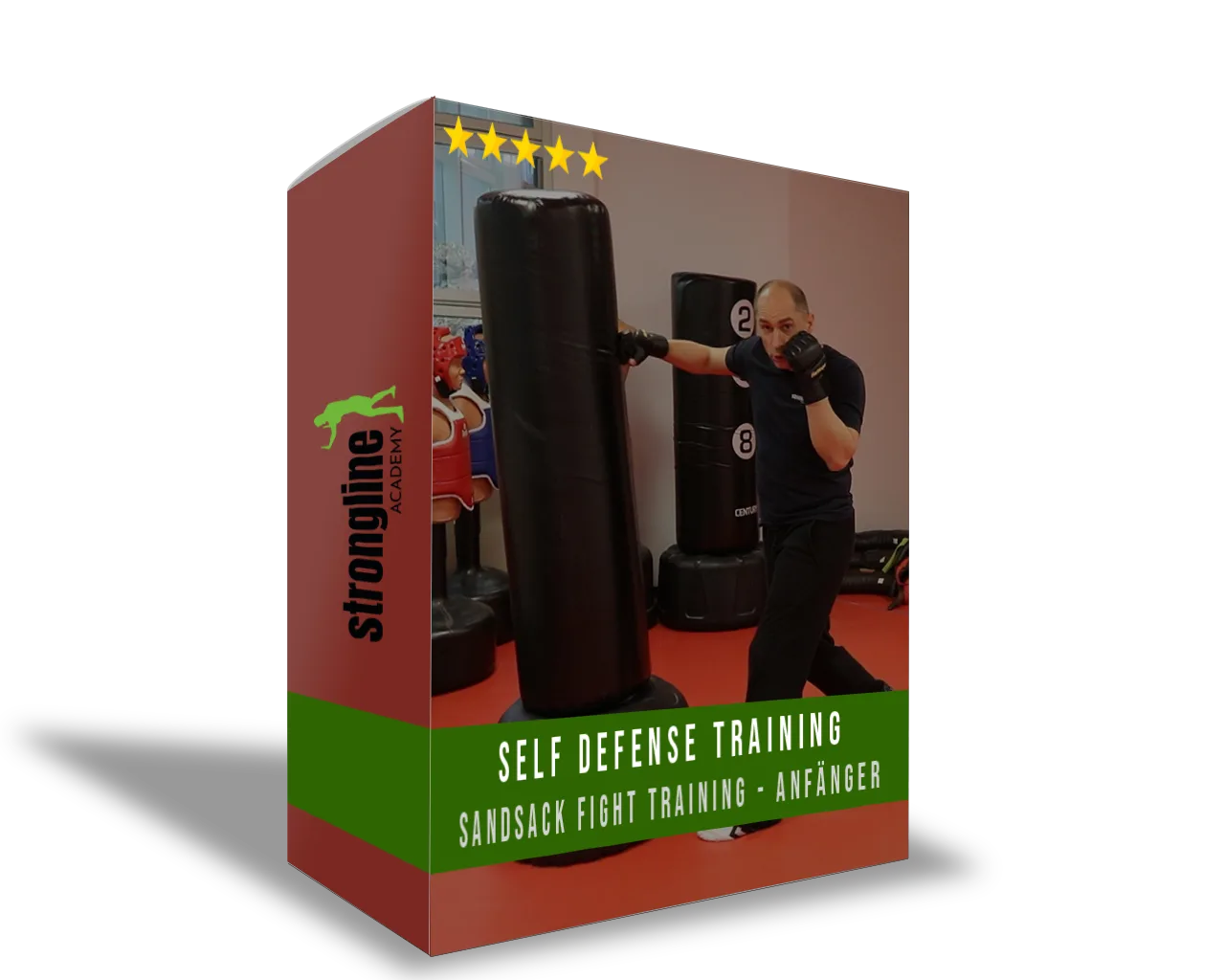 90-Tage-Fahrplan – Selbstverteidigungs-Videokurs von Marcel Descy 18 Produktbox Box Sandsack Fight Training Anfänger mit Trainierendem am Sandsack und 5-Stern-Bewertung