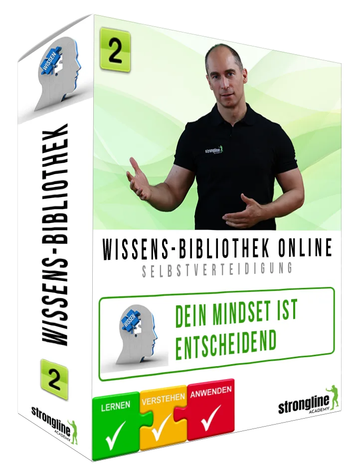 90-Tage-Fahrplan – Selbstverteidigungs-Videokurs von Marcel Descy 24 Wissens-Bibliothek Box 2 mit Instructor und Text Dein Mindset ist entscheidend