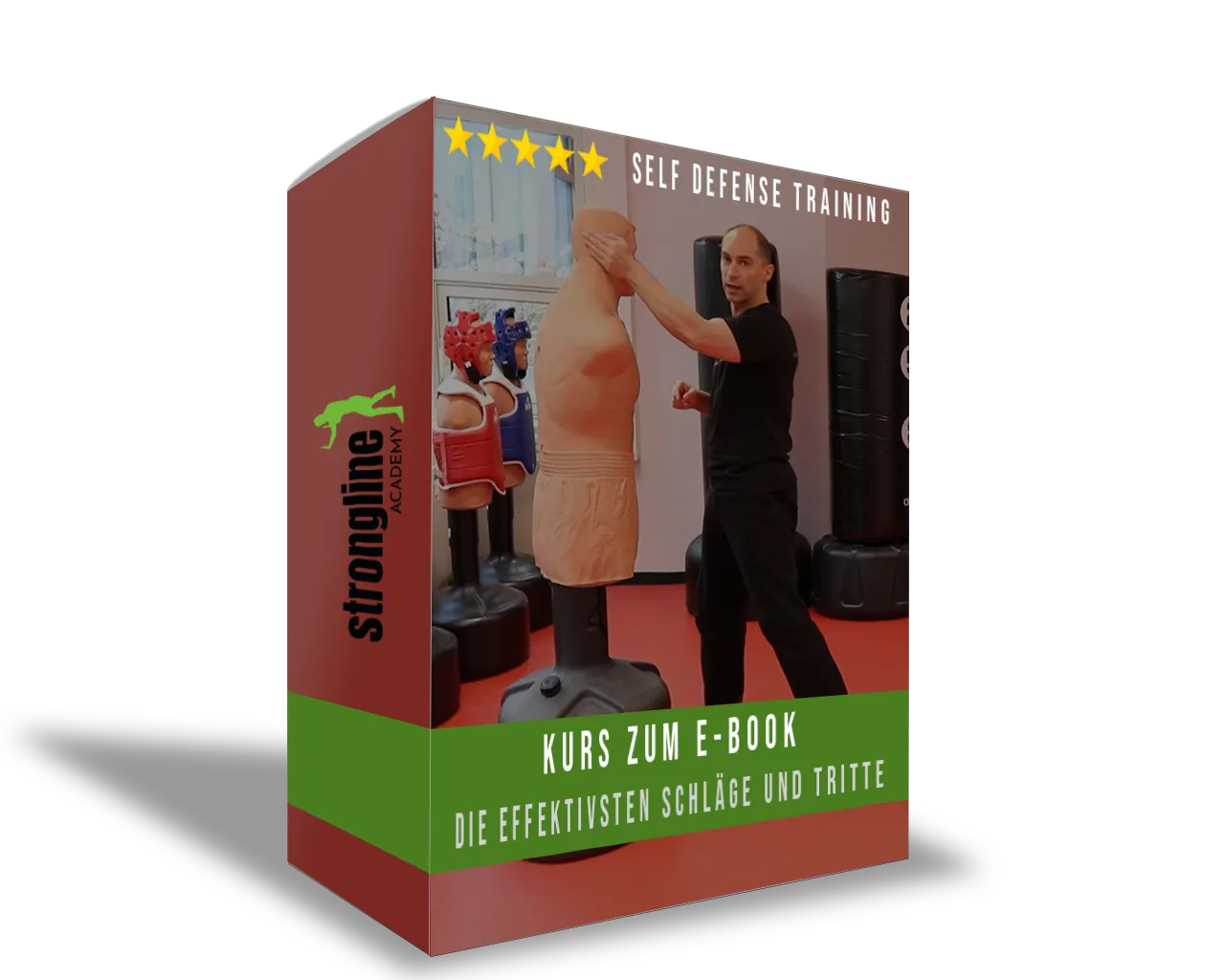 90-Tage-Fahrplan – Selbstverteidigungs-Videokurs von Marcel Descy 26 Produktbox Kurs zum E-Book Die effektivsten Schläge und Tritte mit Trainierendem und Dummy