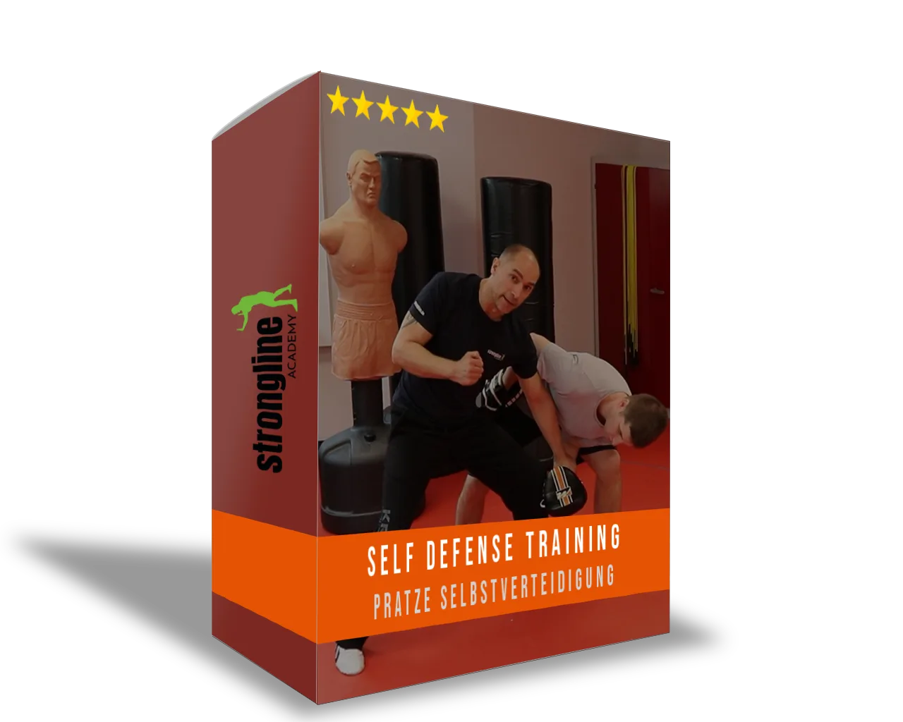 90-Tage-Fahrplan – Selbstverteidigungs-Videokurs von Marcel Descy 14 Pratze Partner Training Selbstverteidigung Produktbox mit Trainer und Kind, 5-Sterne-Bewertung