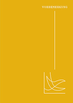 Vorbemerkung Seite mit gelbem Hintergrund und minimalistischer Grafik