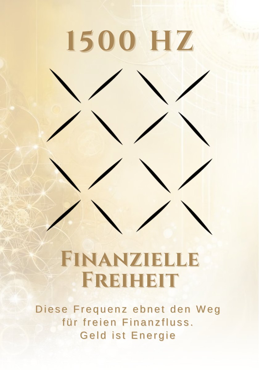 1500 Hz Frequenz Kundenstimme mit Symbol und Text zur finanziellen Freiheit