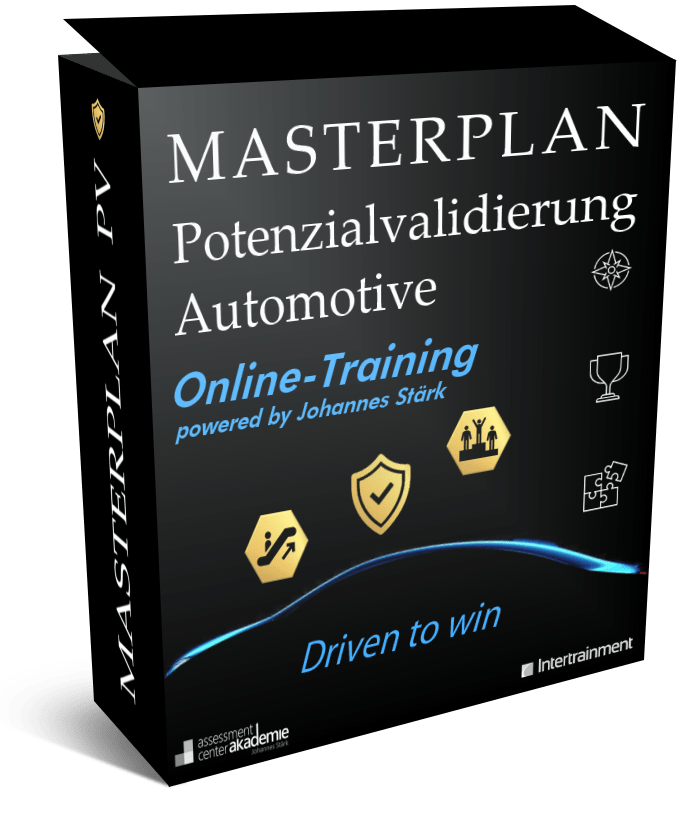 Masterplan Potenzialvalidierung Automotive Onlinetraining Cover mit schwarzer Produktbox