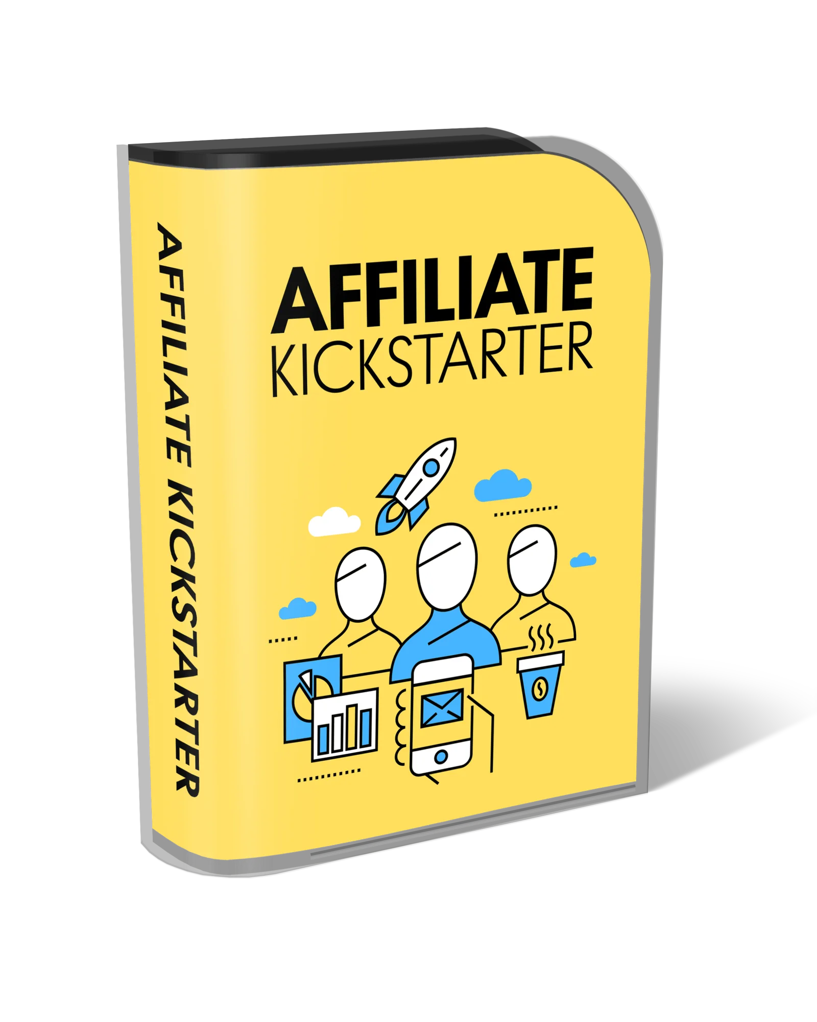 Affiliate Kickstarter System Premium+ 3D Produktvisualisierung des Bundle-Pakets