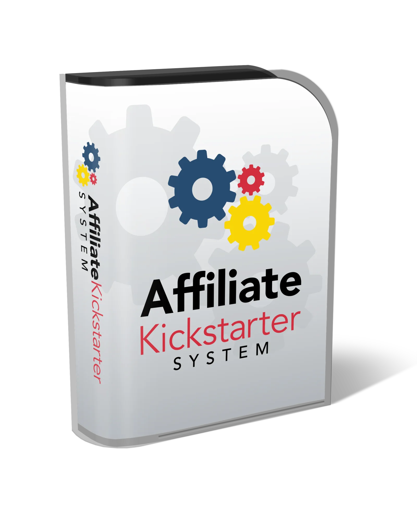 Affiliate Kickstarter System Premium+ Bundle Produktmockup mit Kursunterlagen und Materialien