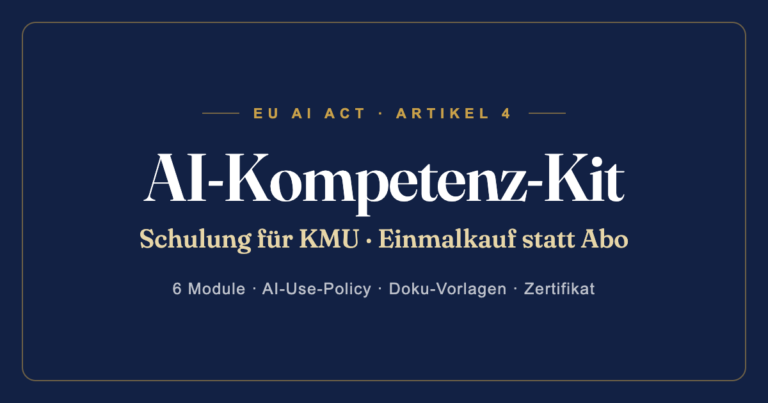 AI-Kompetenz-Kit – EU AI Act Artikel 4 Schulung