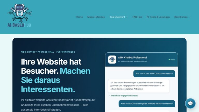 AIBH Professional Chatbot – KI-Assistent für WordPress