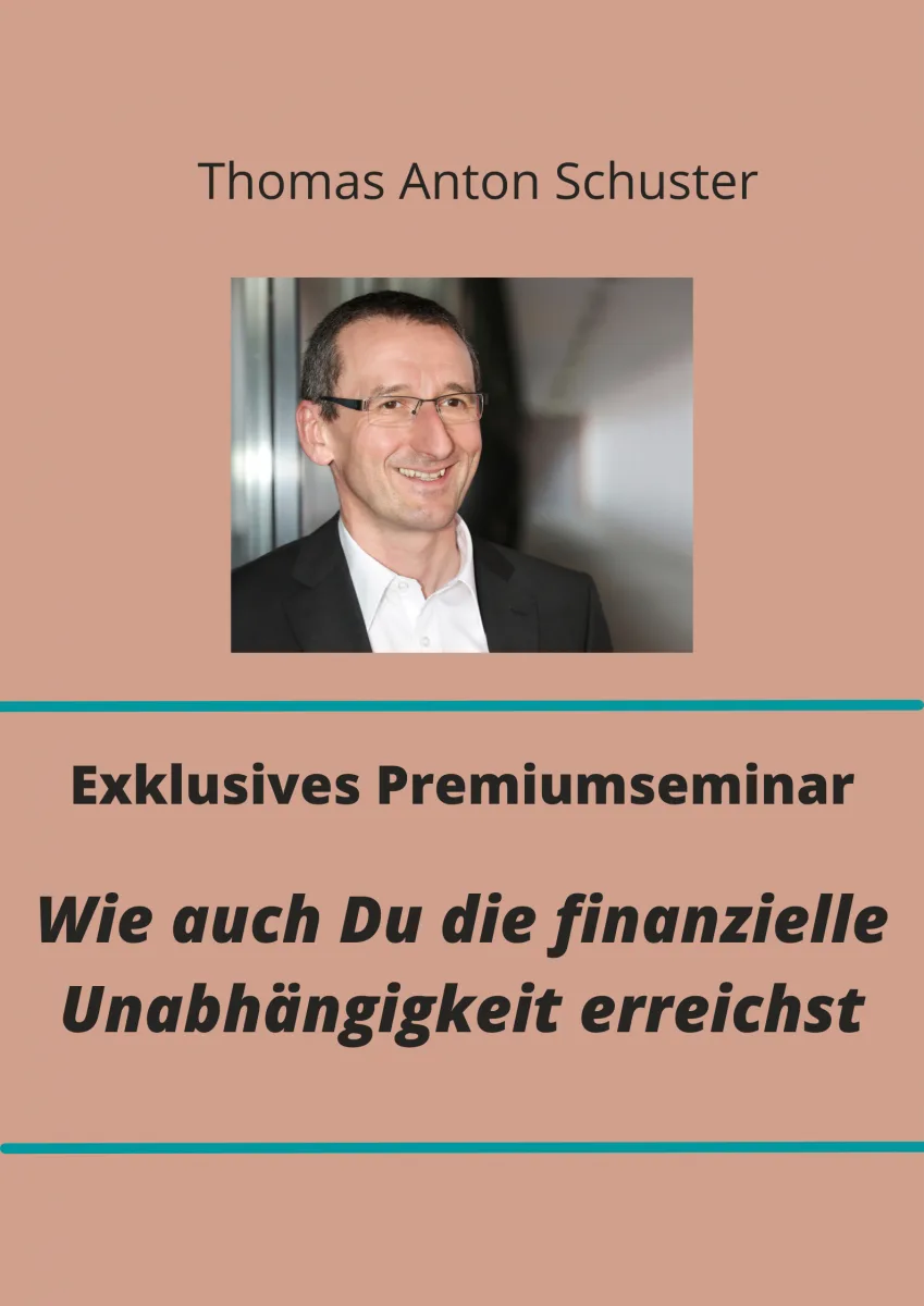 Premiumseminar Cover mit Porträt von Thomas Anton Schuster auf rosé Hintergrund