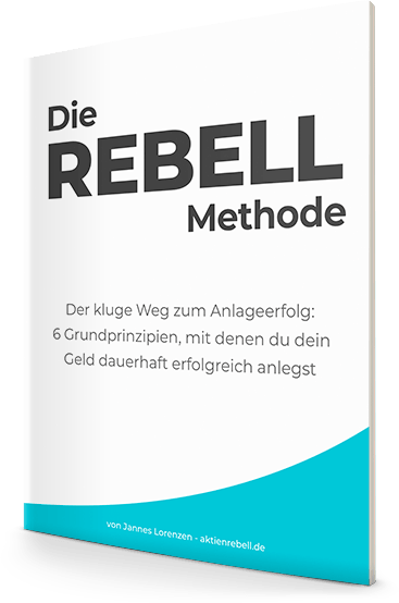 3D-Buchcover Die Rebell-Methode mit Untertitel zum Anlage-Erfolg und 6 Grundprinzipien