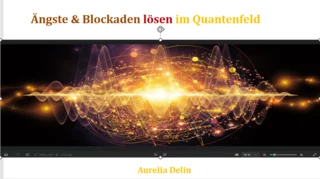 Abstrakte Energievisualisierung mit goldenem Licht und Quantenfeld-Grafik