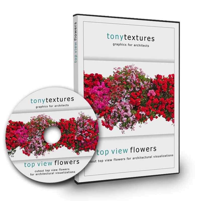Flower Top View Cutouts Image Collection for Garden and Architecture