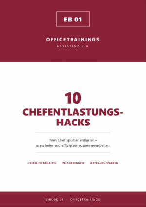 Cover des E-Books Chefentlastung aus dem Assistenz 4.0 Starter-Bundle mit Vorlagen und Checklisten