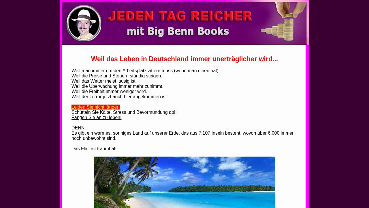 Aussteigen auf 7.107 Inseln – Ansicht der Verkaufsseite