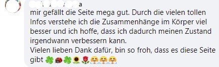 Kundenstimme SP9: mir gefällt die Seite mega gut. Durch die vielen tollen Infos verstehe ich die Zusammenhänge besser und ich