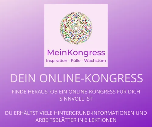 MeinKongress Hero-Banner mit Kursangebot und Lektionsübersicht