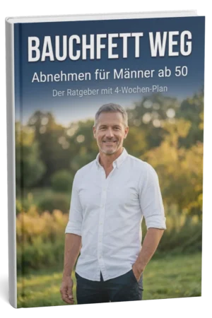 E-Book Cover Bauchfett weg mit Titel und Autor Ralf Bischoff, Abnehmen für Männer ab 50
