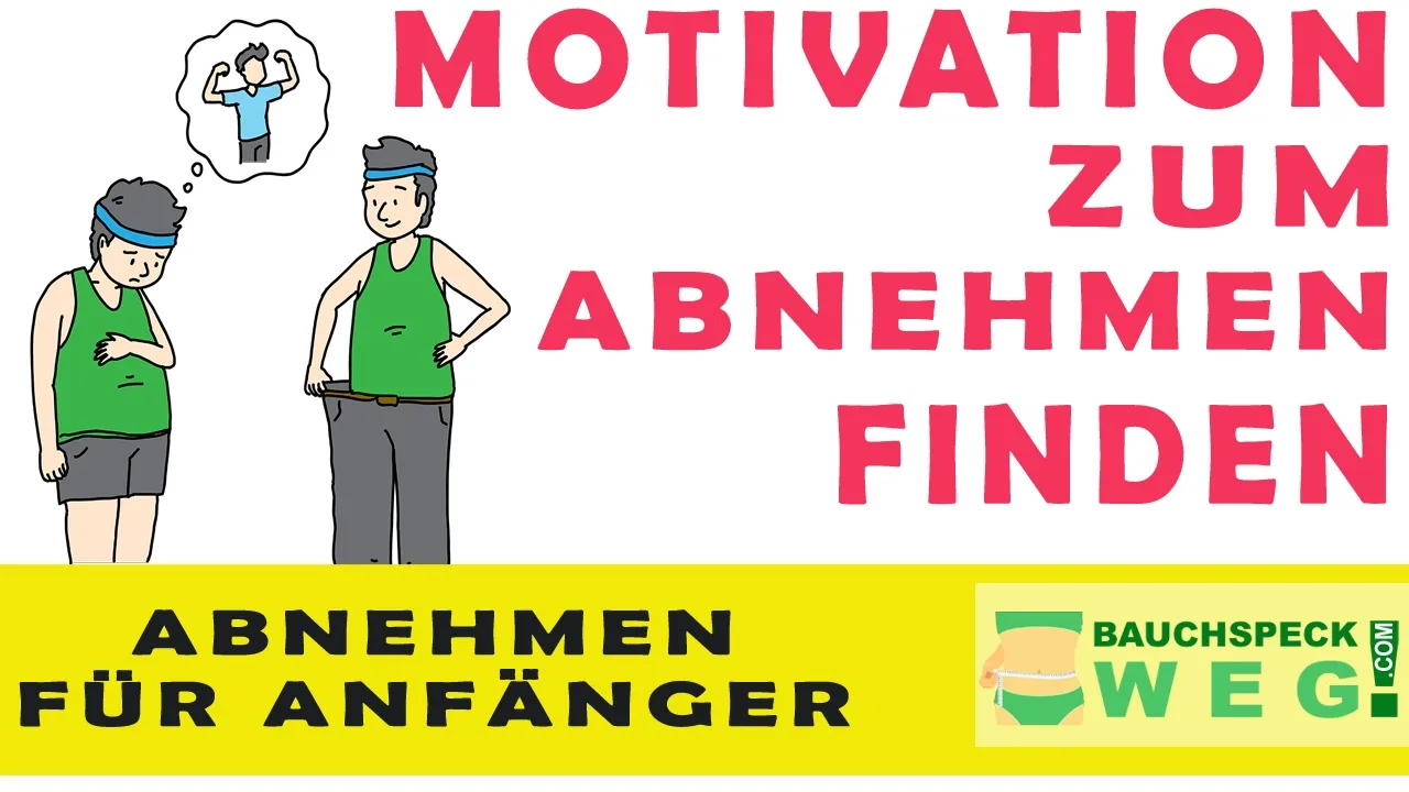 Infografik Motivation zum Abnehmen finden - Person mit Gedankenblase Muskelaufbau