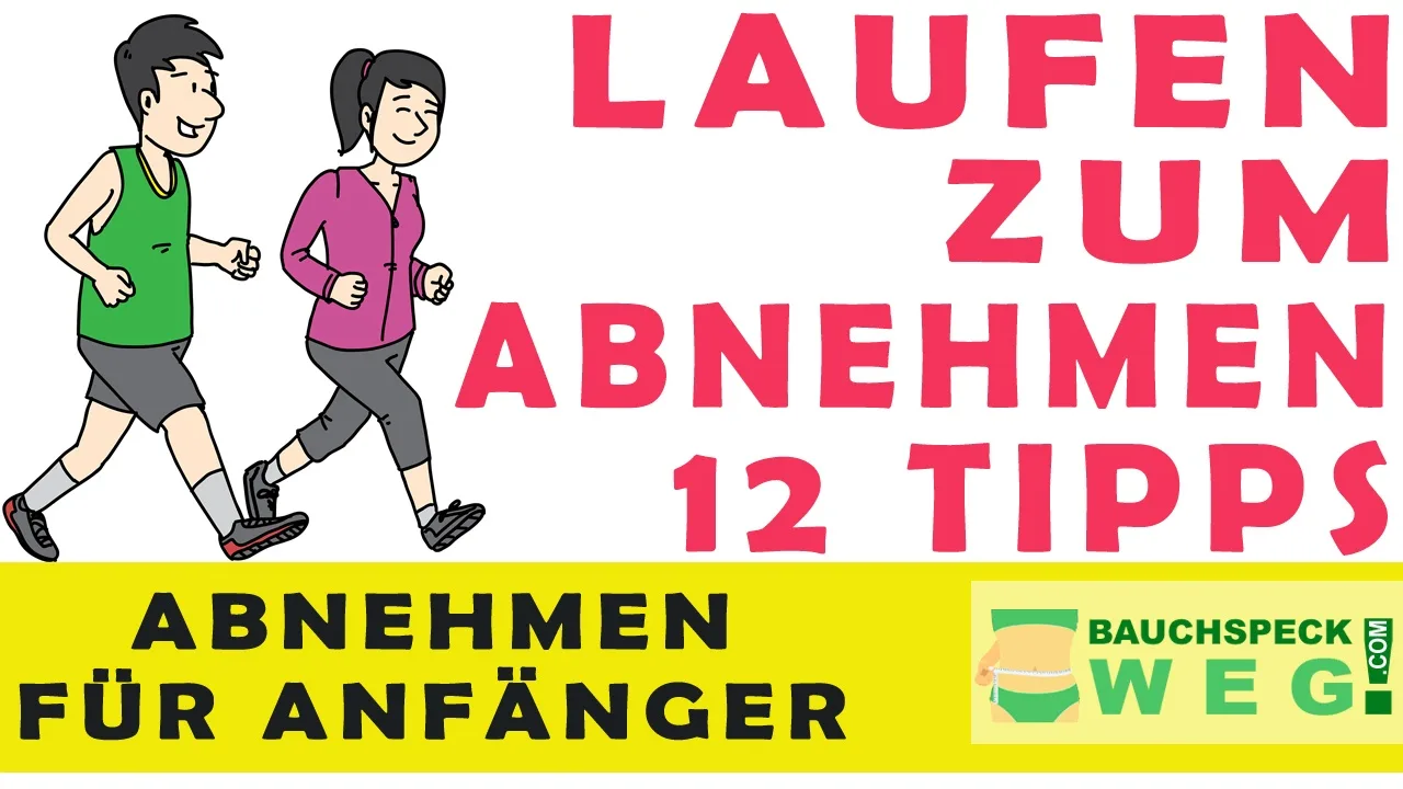 Infografik Laufen zum Abnehmen - 12 Tipps für Anfänger mit laufenden Personen