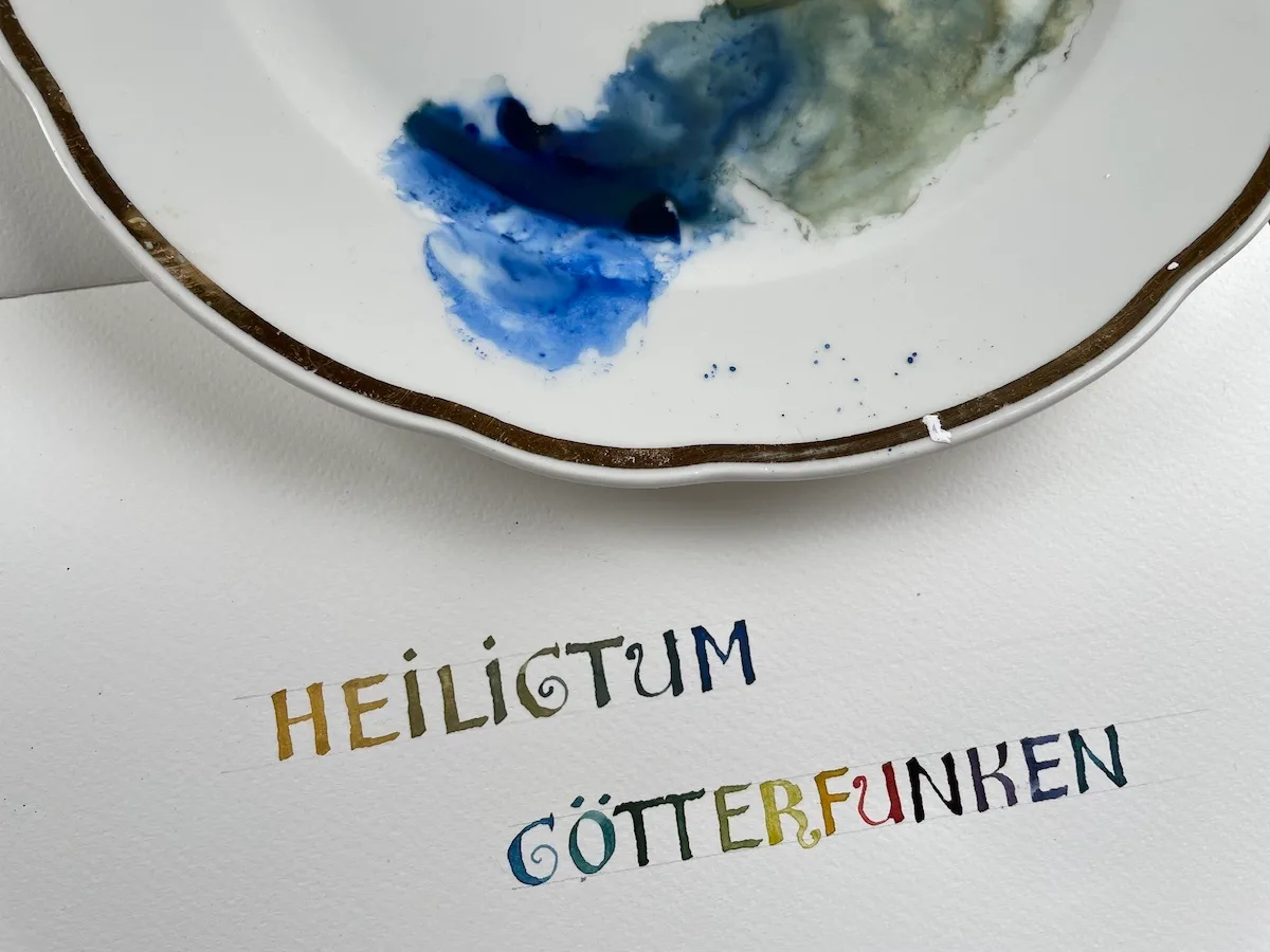 Ben Shahn Lettering Kunstwerk Heiligtum Götterfunken