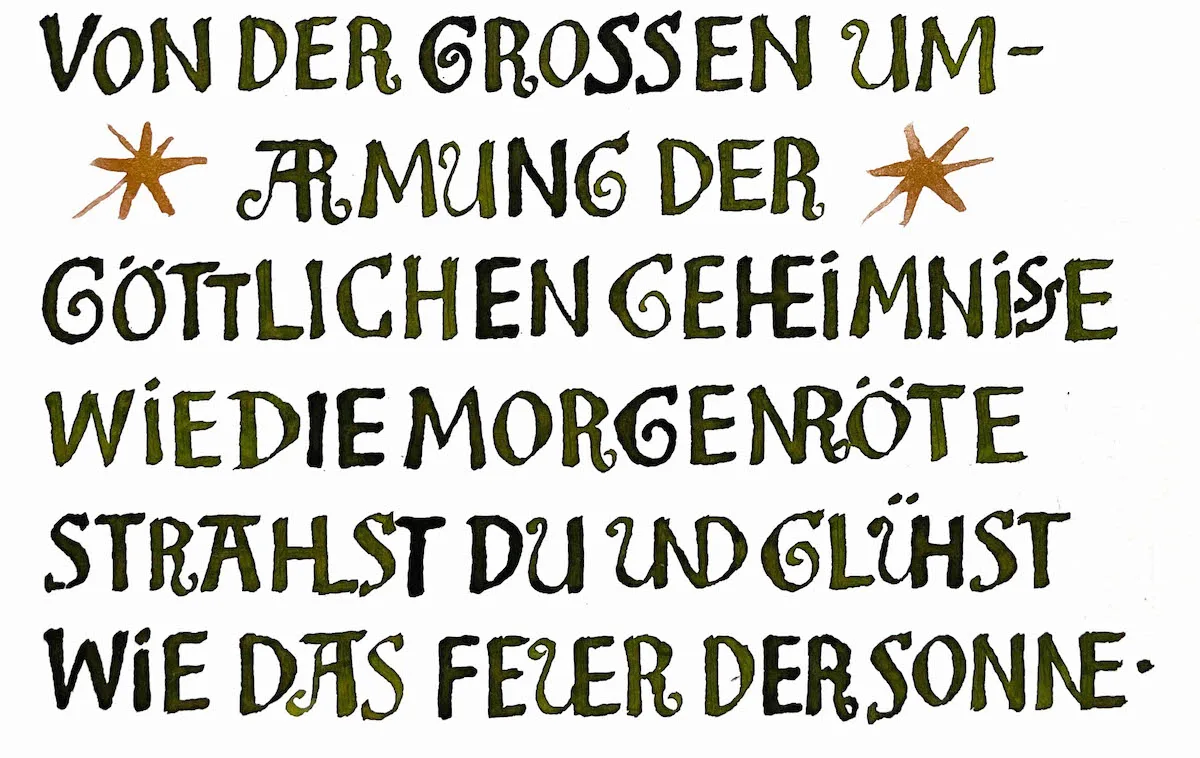 Ben Shahn Lettering Kalligrafie Schrift Hildegard Kunstwerk