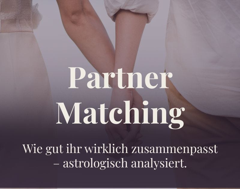 Hände von Paar in weißer Kleidung, Partner Matching Text