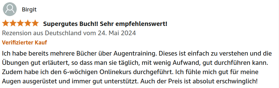 5-Sterne Amazon-Rezension von Birgit