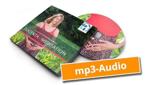 CD-Cover Plazenta-Meditation mit Frauenportrait und Naturmotiv