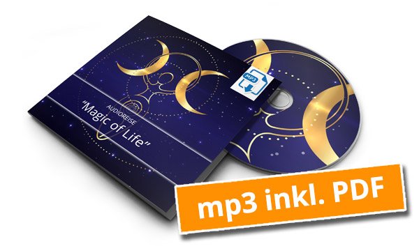 CD-Cover Magic of Life mit Mond-Motiv und Astrologie-Design