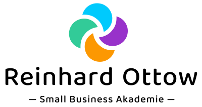 Reinhard Ottow Small Business Akademie Logo mit Pinwheel und Text