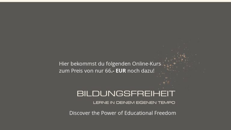 Bildungsfreiheit – Homeschooling-Videokurs von Katrin Sauerwein
